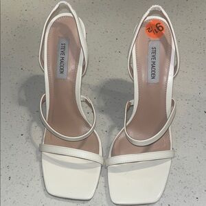 Steve Madden Cream Strappy Heels